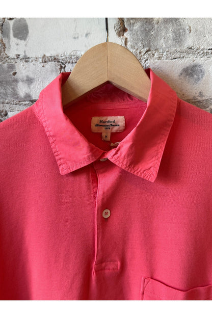 Cotton Piqué Rugby Polo - Faded Coral - DUNE + SALT