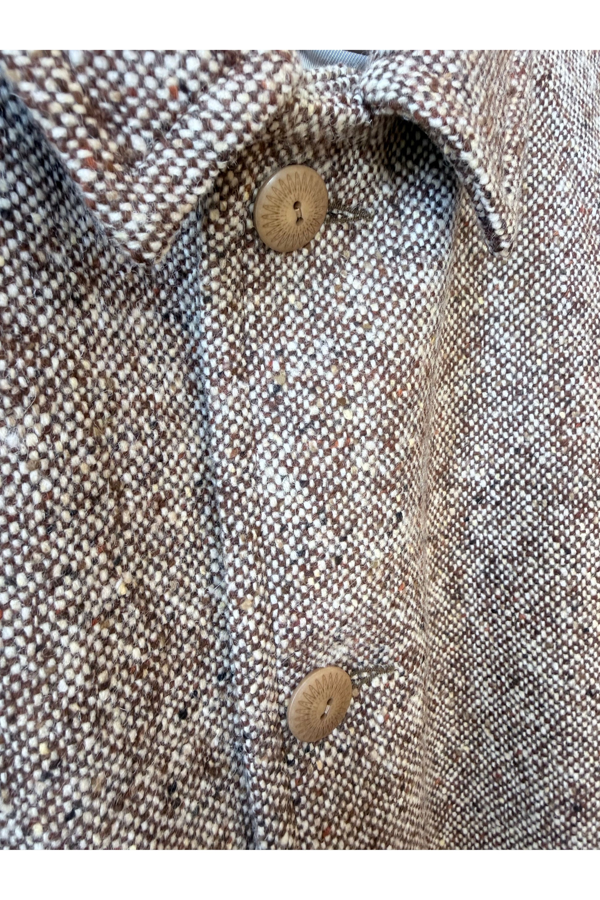 Raglan Wool Overcoat - Malted Barley Slub Donegal - DUNE + SALT