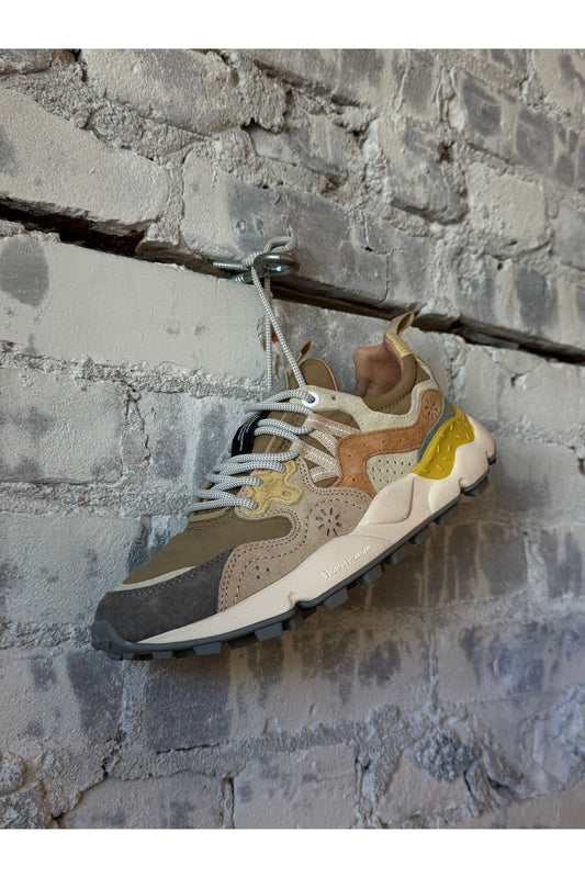 Yamano 3 Uni Fabric/Suede Sneaker - Stone/Mud/Light Grey - DUNE + SALT