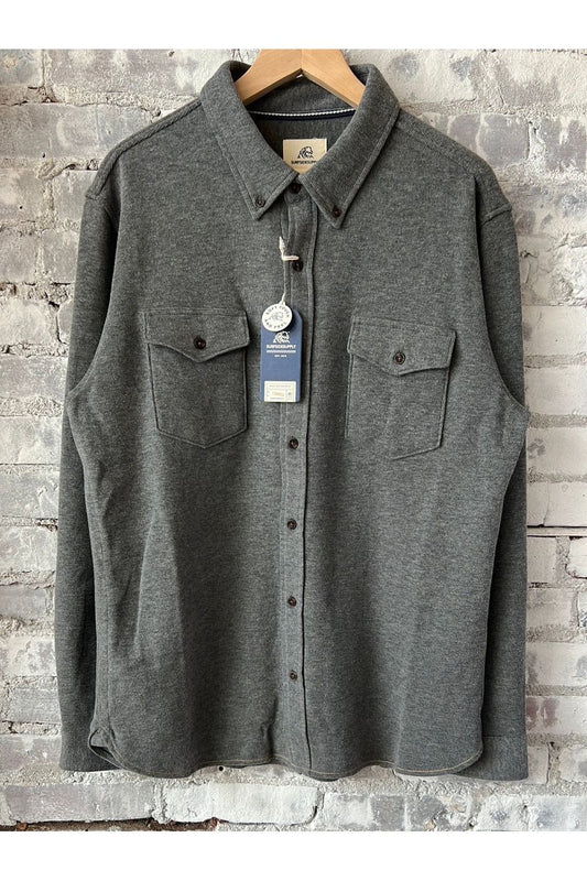 Rex Rib Knit Shirt - Charcoal Heather - DUNE + SALT