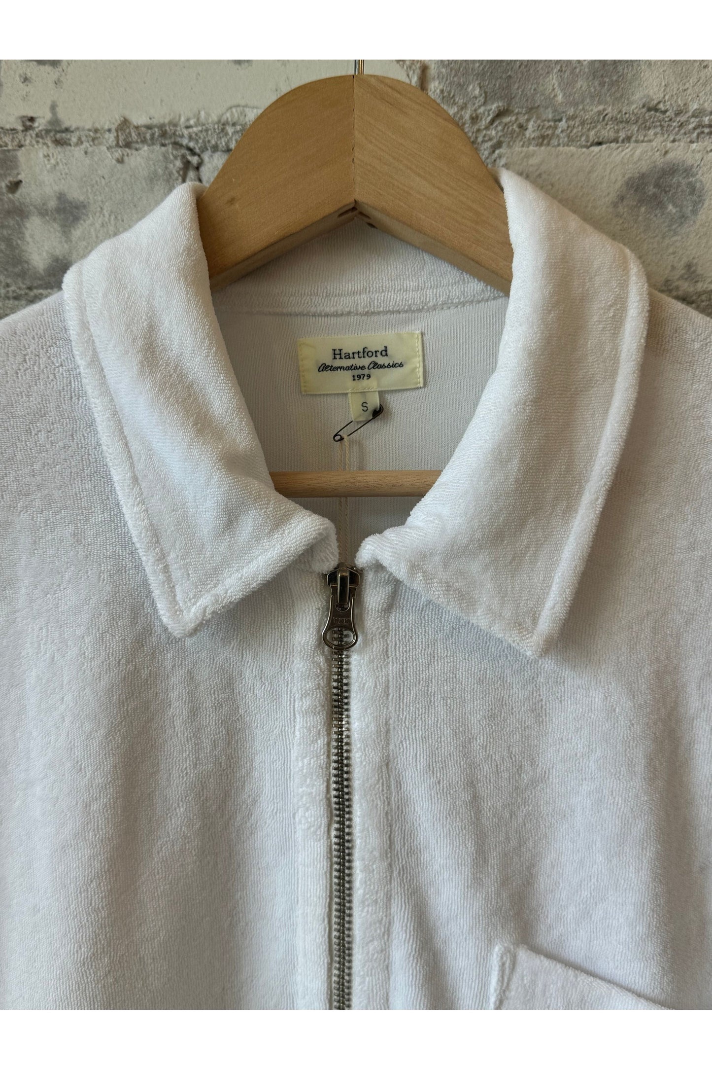 Terry Zip Sweatshirt - White - DUNE + SALT