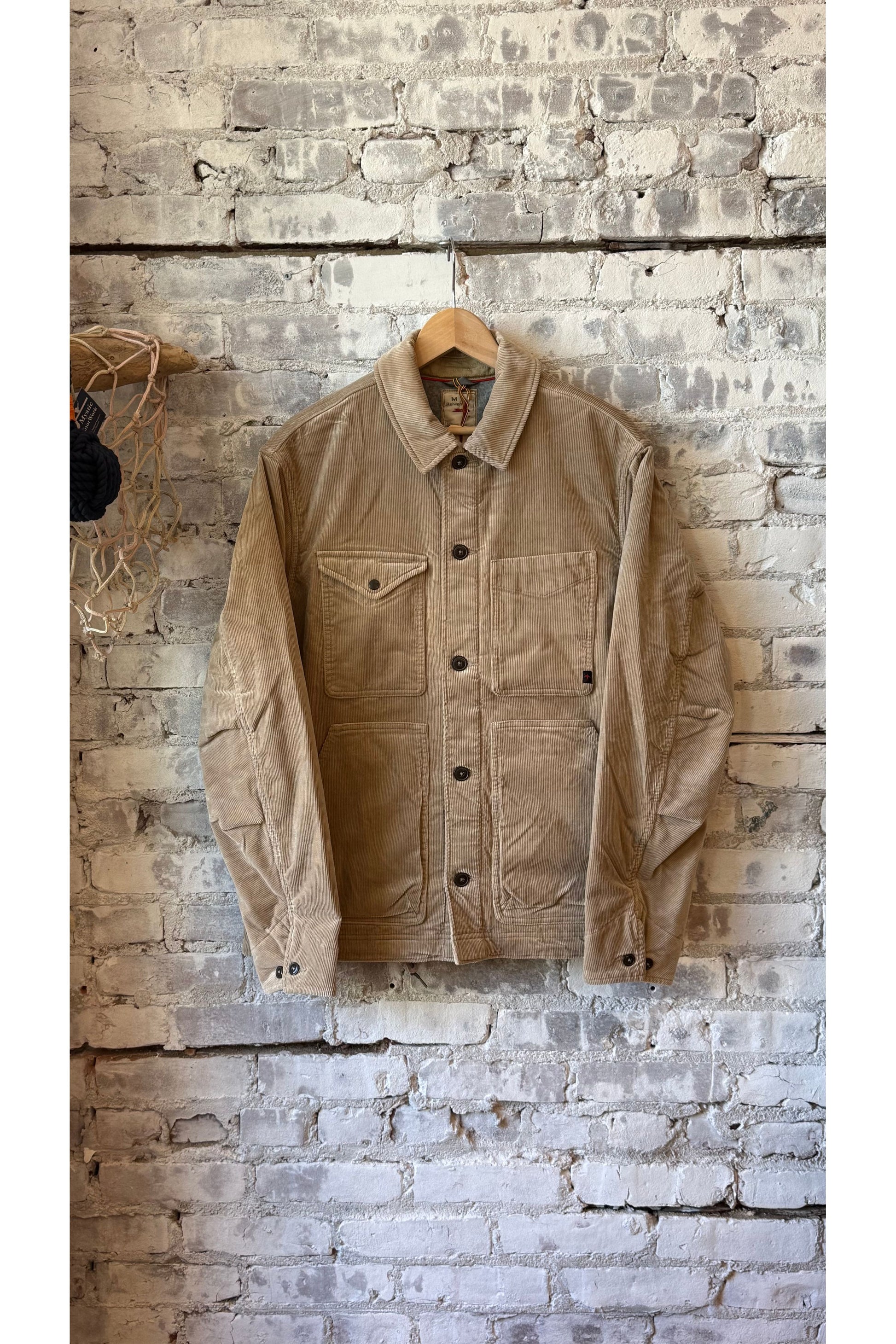 Piled-Lined Chore Coat - Buff Khaki Cord - DUNE + SALT