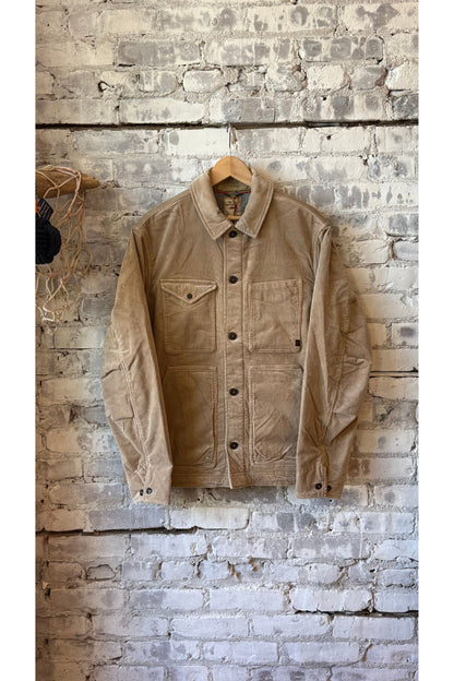 Piled-Lined Chore Coat - Buff Khaki Cord - DUNE + SALT