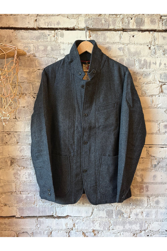 Heritage Trap Blazer - Bright Blue/Navy Twill - DUNE + SALT