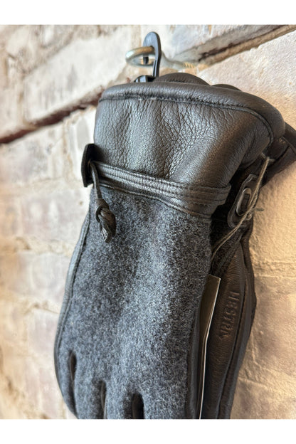 Daniel Leather Gloves - Charcoal/Black