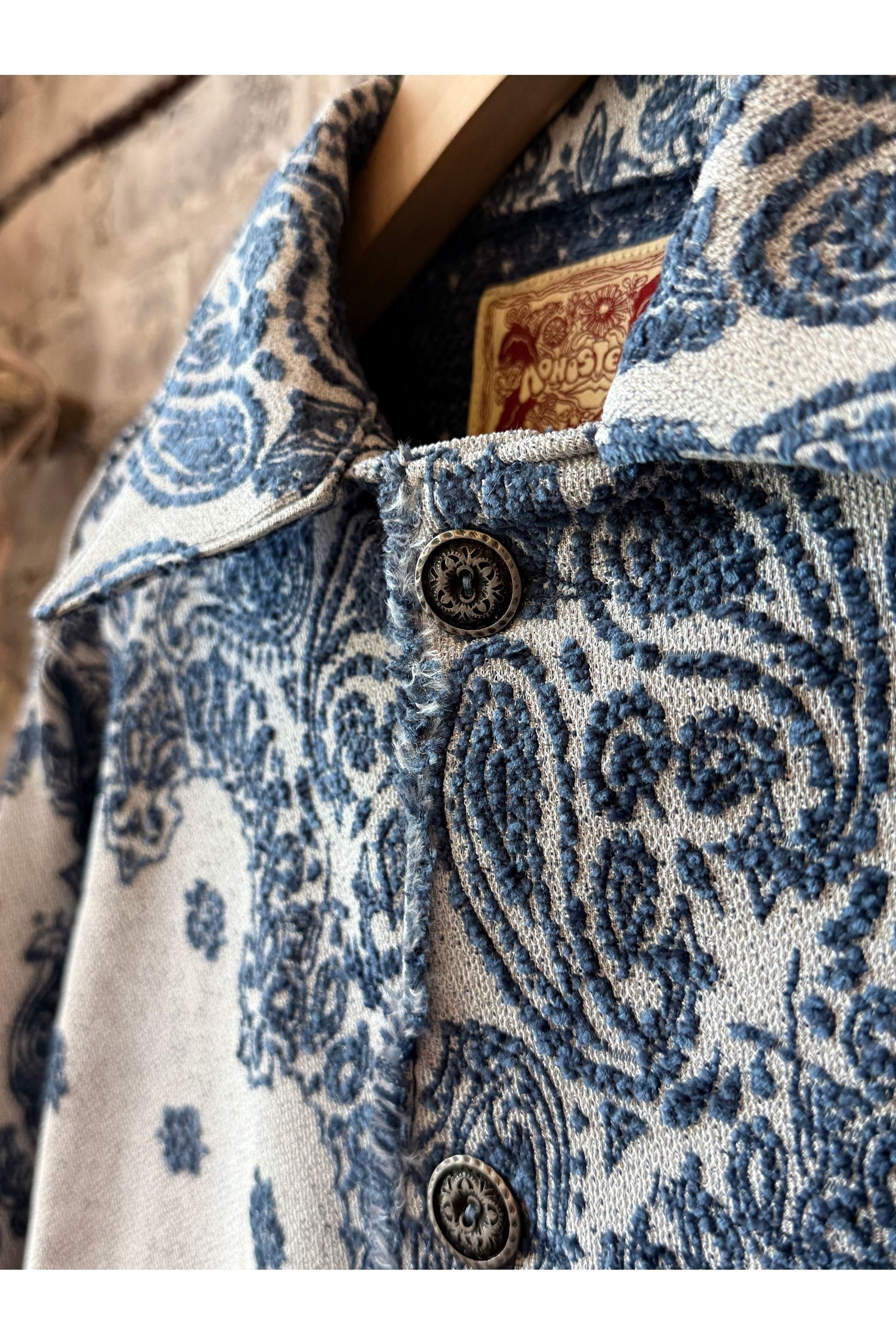 The Paisley Blanket Shirt Jacket - Indigo - DUNE + SALT