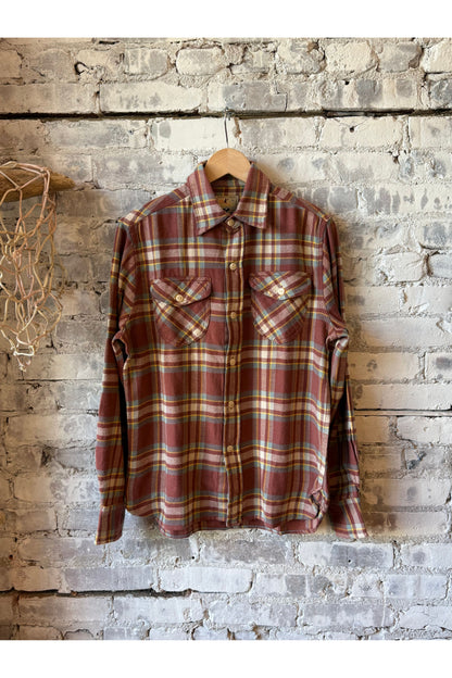 Washed Flannel Workshirt - Autumn Rust - DUNE + SALT