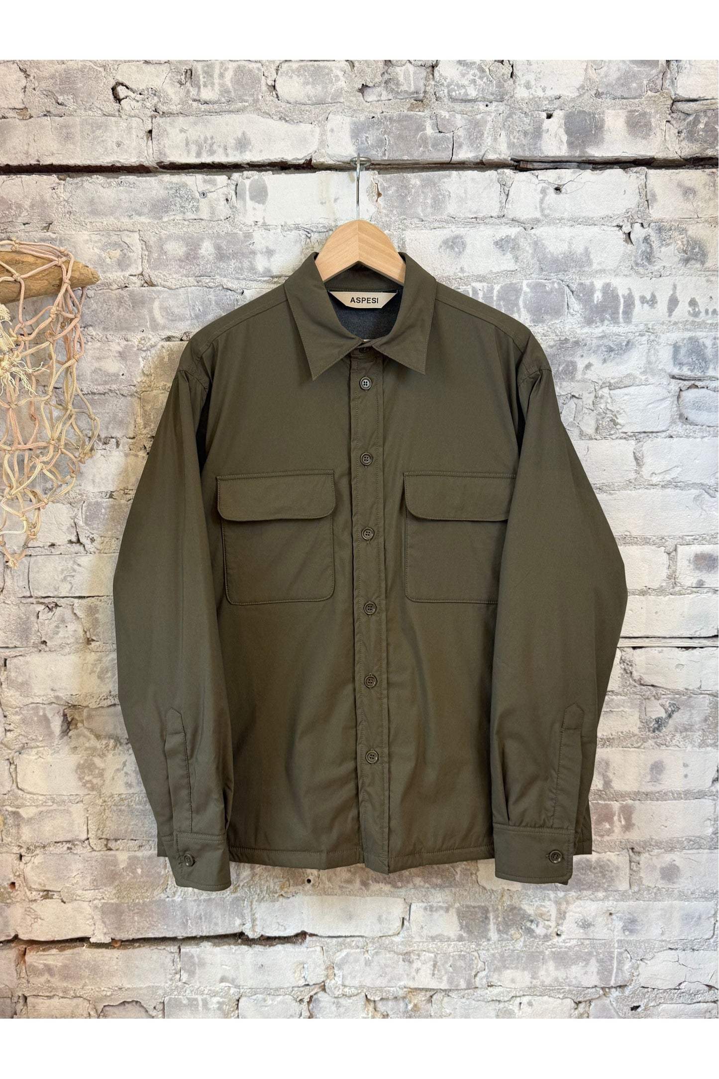 Yoshitaka Cotton/Nylon Shirt Jacket - Military - DUNE + SALT