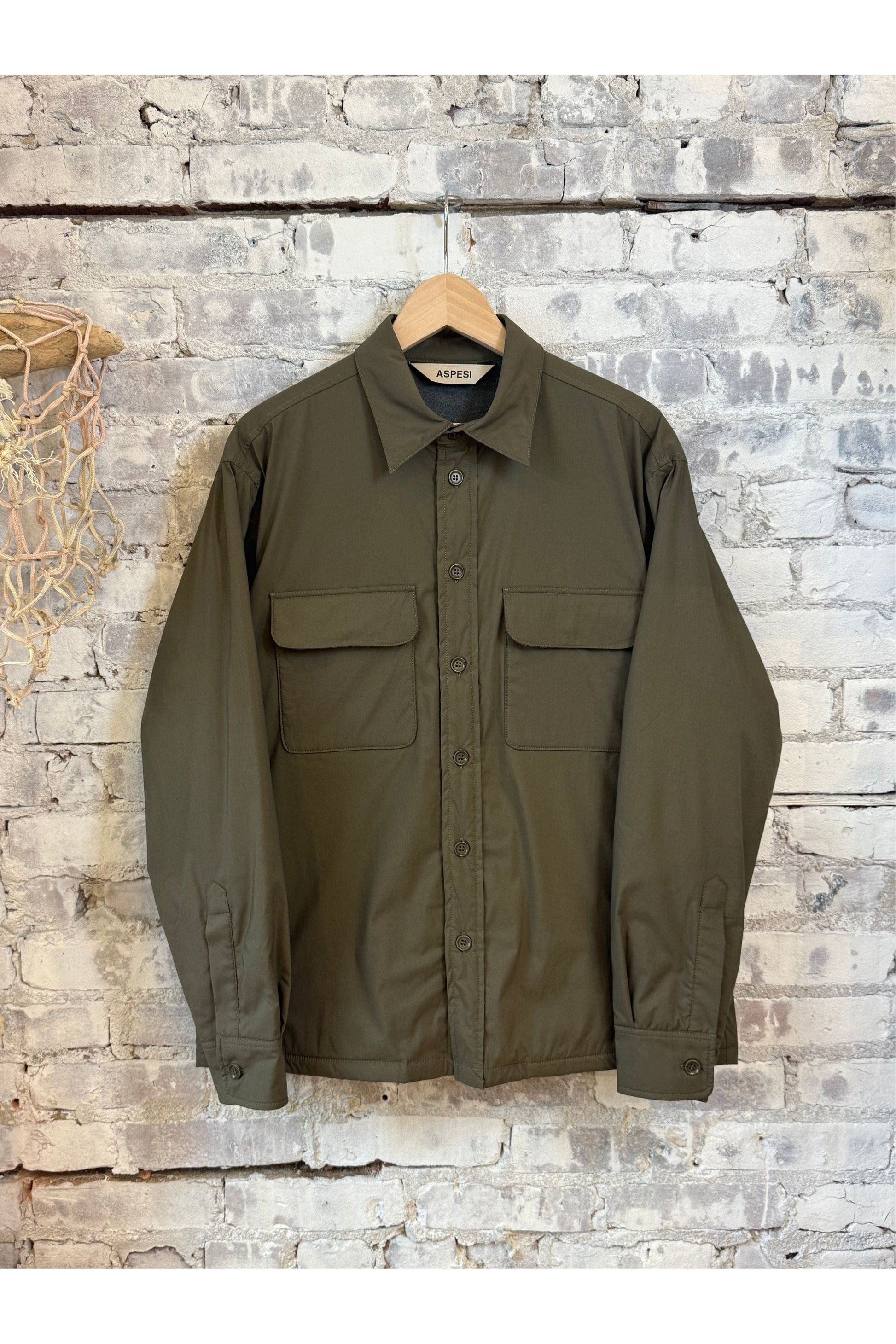Yoshitaka Cotton/Nylon Shirt Jacket - Military - DUNE + SALT