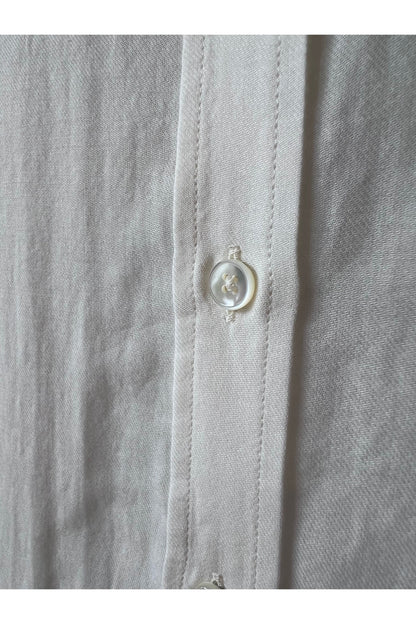 Cotton/Cashmere Blended Blouse - Ivory - DUNE + SALT