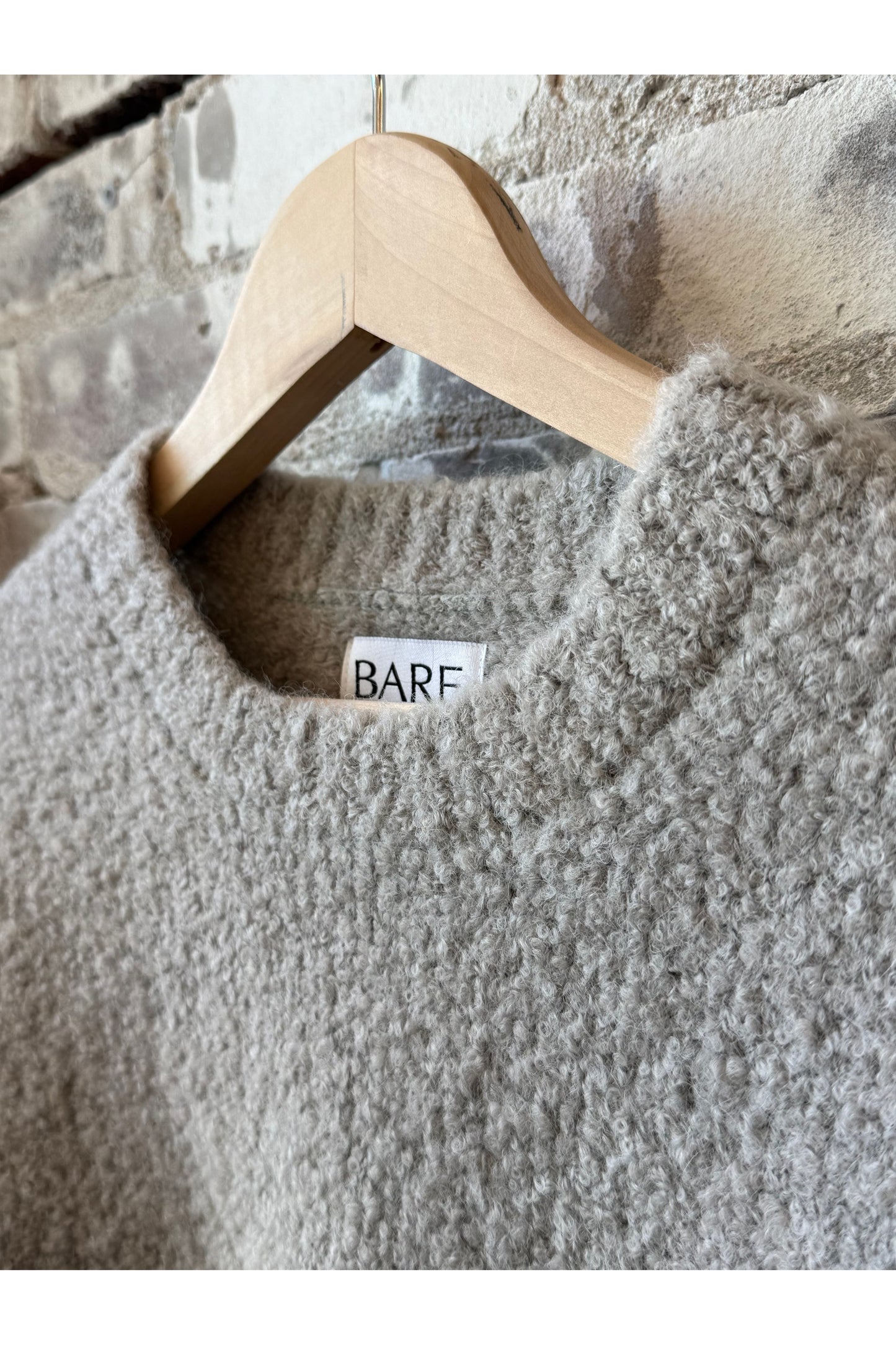 Colette Boucle Crewneck - Mushroom - DUNE + SALT