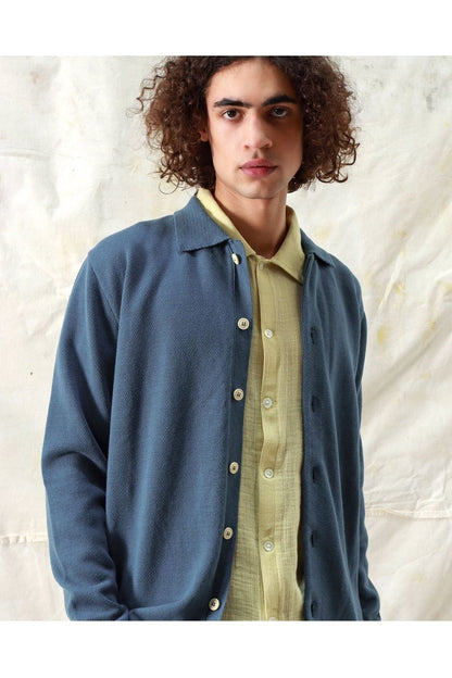 Brewer Cardigan - Aegean Blue - DUNE + SALT