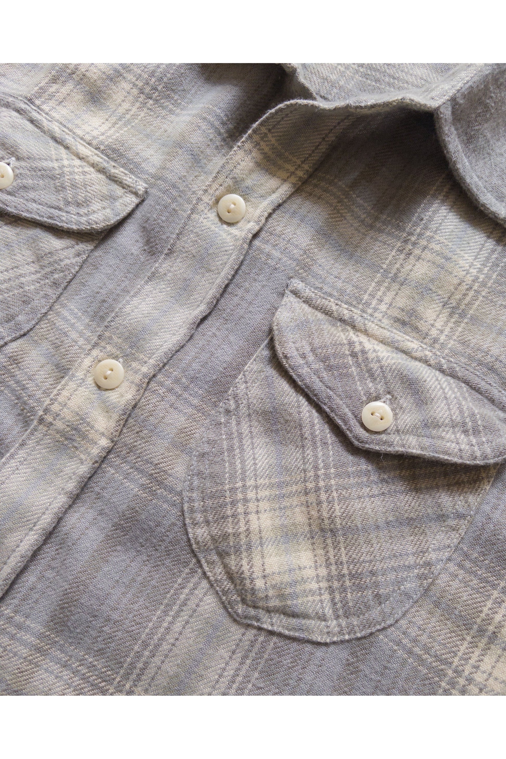 Washed Flannel Workshirt - Late Frost - DUNE + SALT