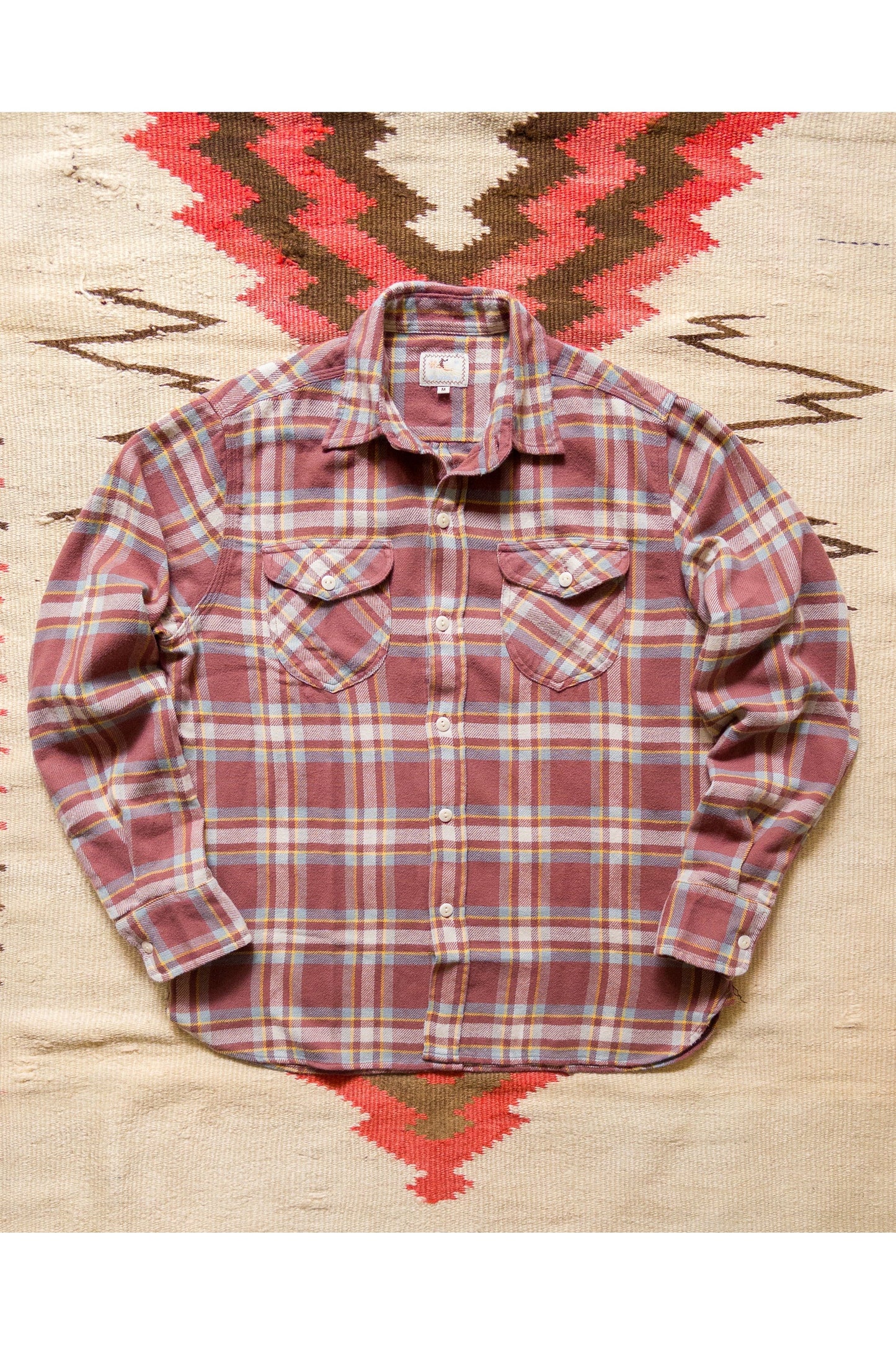 Washed Flannel Workshirt - Autumn Rust - DUNE + SALT