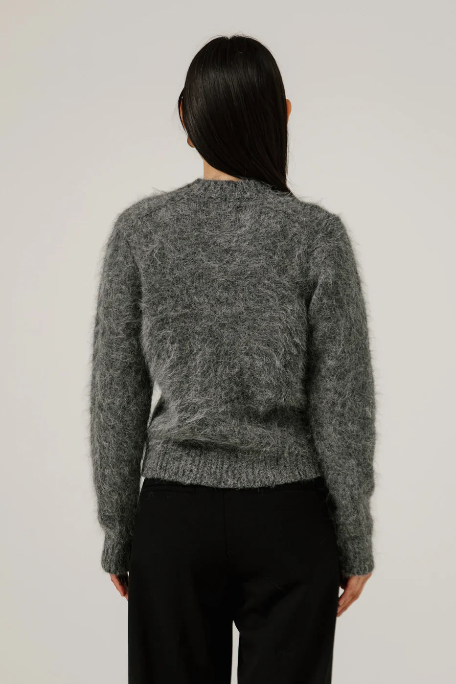 Suri Alpaca Crewneck - Stone - DUNE + SALT