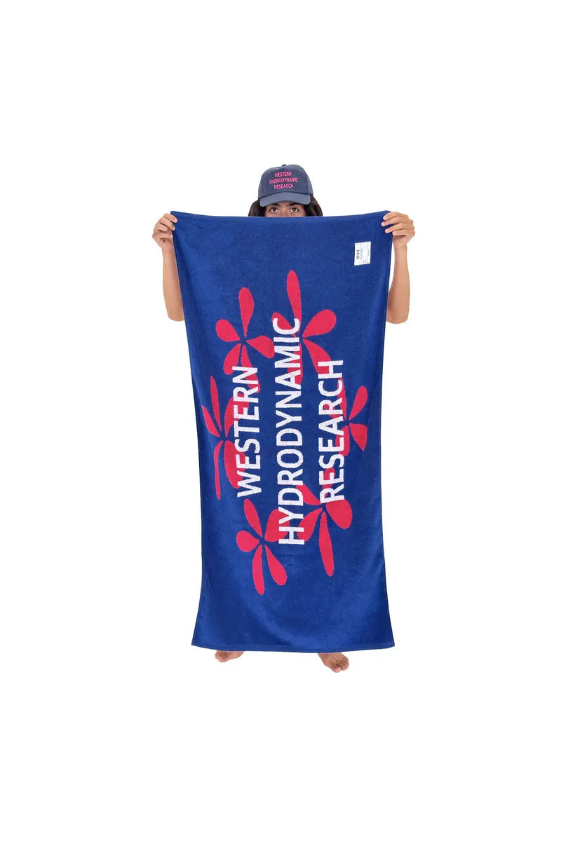 Plumeria Towel - Blue/Red - DUNE + SALT