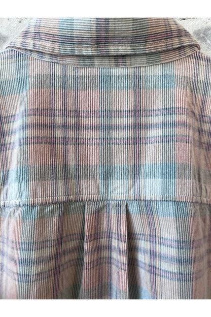 Lightweight Plaid Corduroy Shirt - Cork Plaid Multi - DUNE + SALT