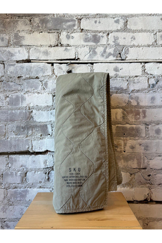 Quilted Utility Throw - Olive - DUNE + SALT