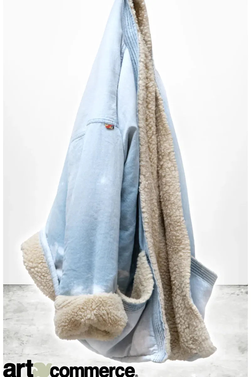 INDIGO/SHERPA BLANKET CARDIGAN - SUPERFADEOUT CLOUD - DUNE + SALT