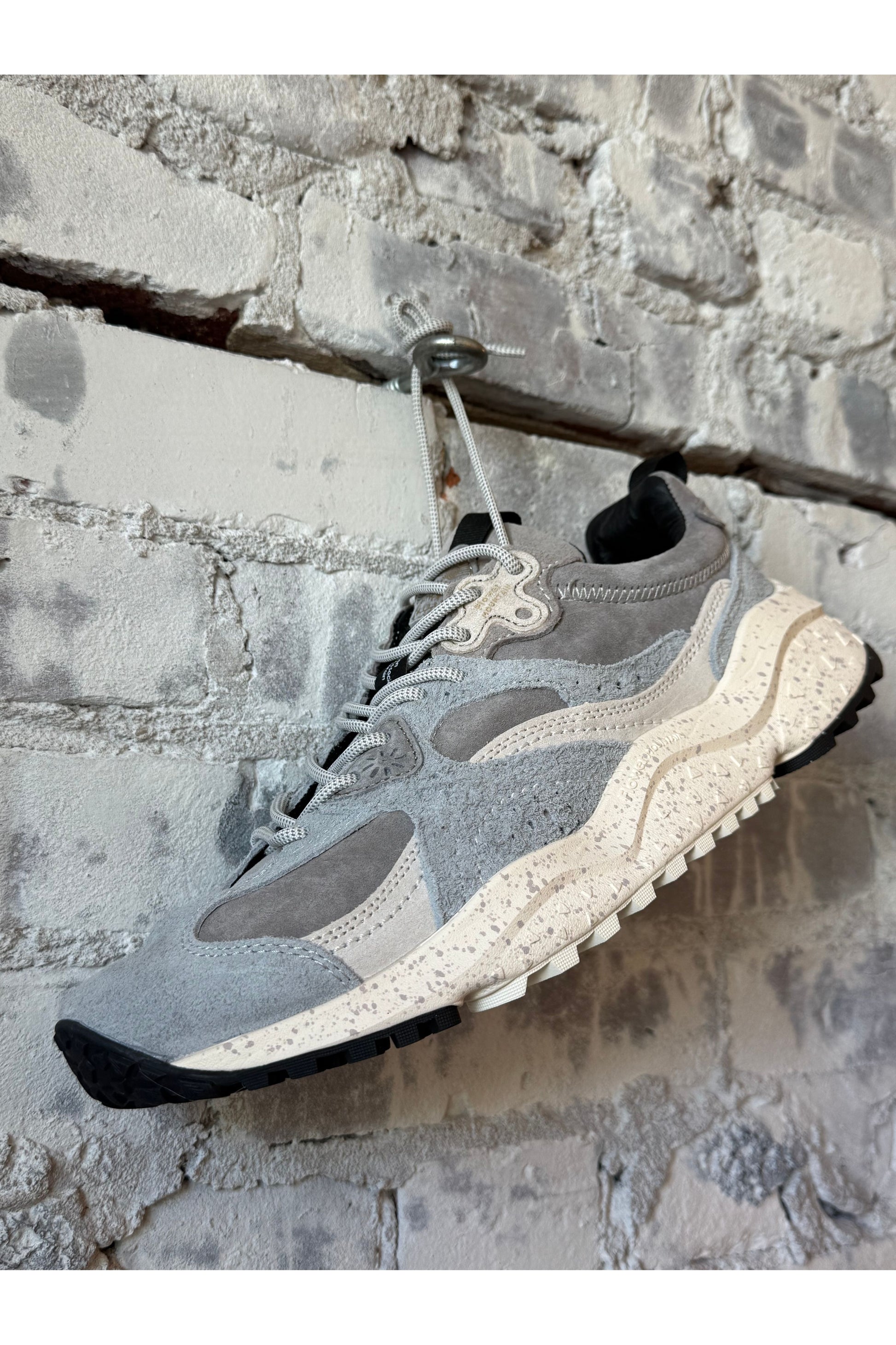 Wave Men's Hairy Velour Sneaker - Gray/White - DUNE + SALT