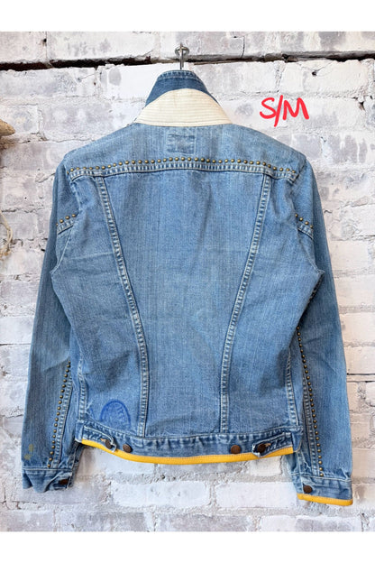 RTU1972 CALKID TURQ HOMESTUD AMERICANA SHERPA JKT - Vintage Patina - DUNE + SALT