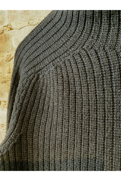 Reversible Foggy Mock Sweater - Navy - DUNE + SALT