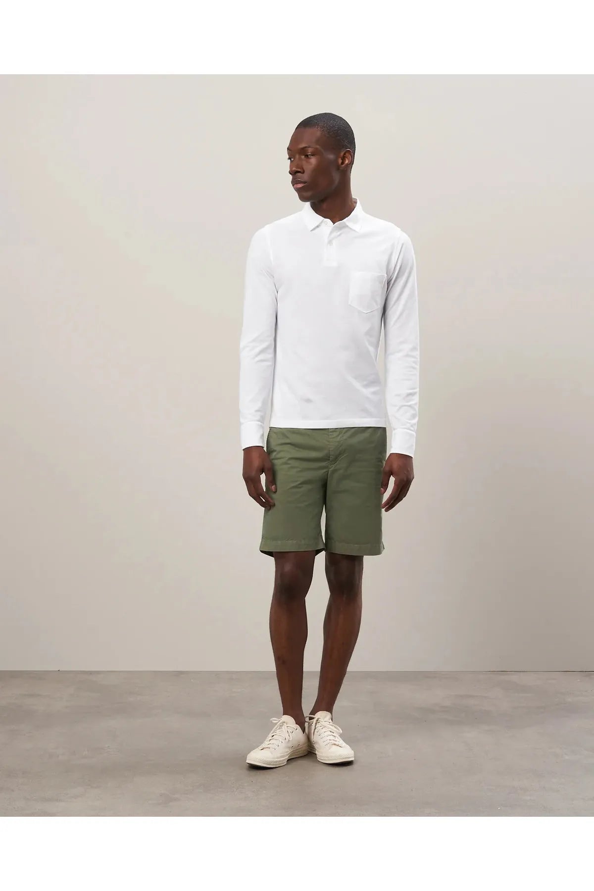 Cotton Piqué Rugby Polo - White - DUNE + SALT