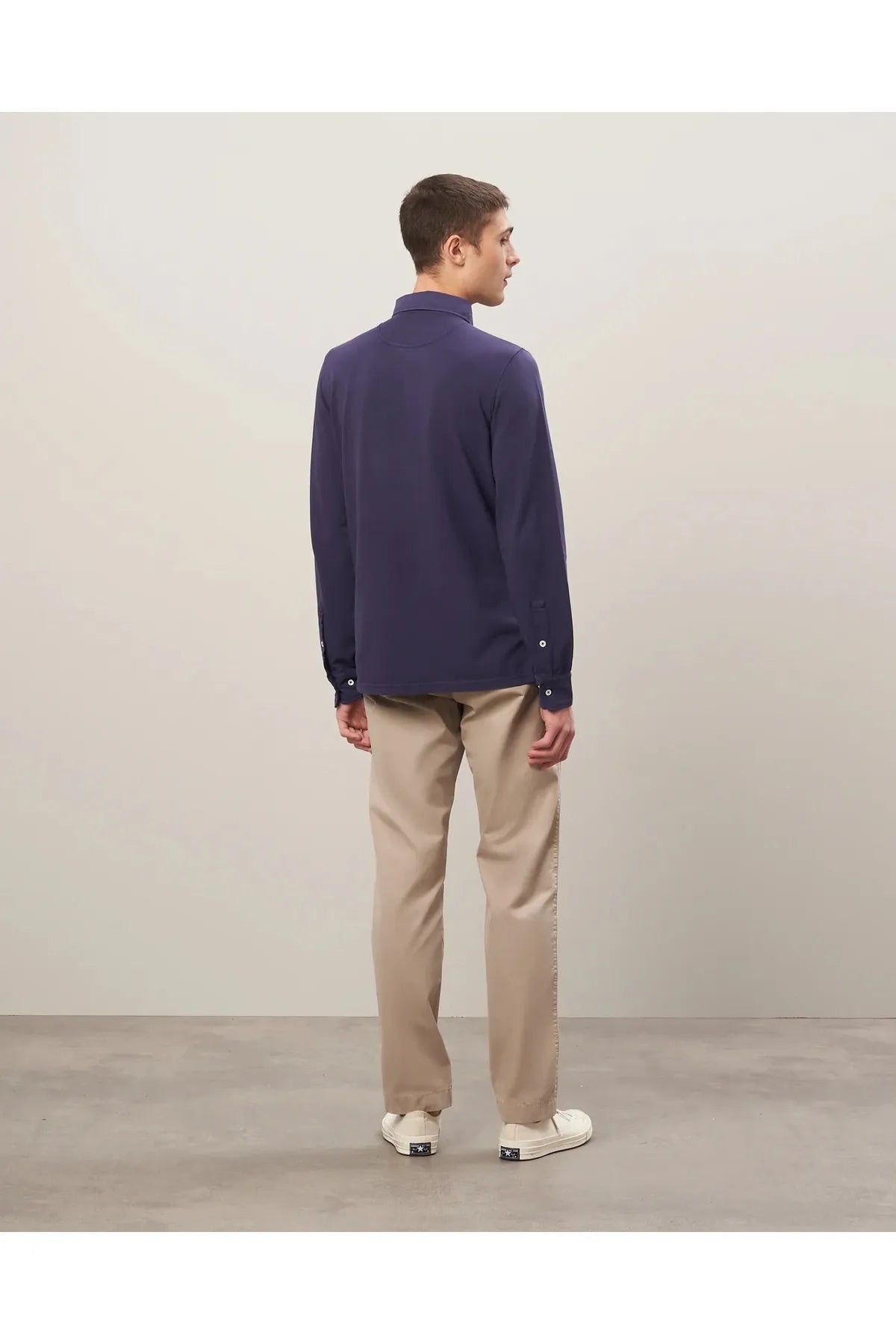 Cotton Piqué Rugby Polo - Navy - DUNE + SALT