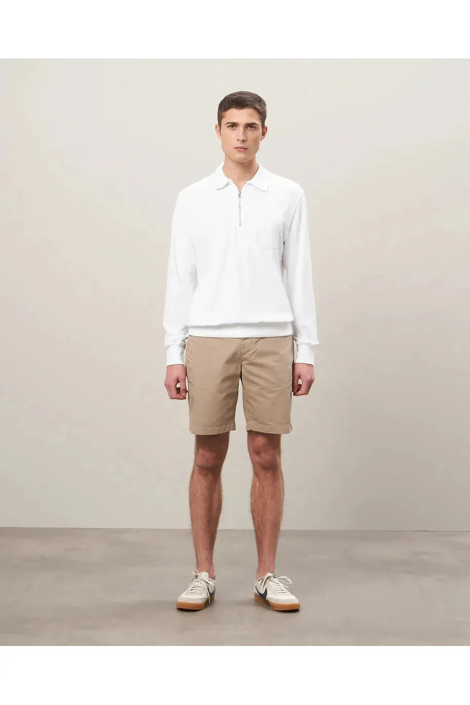 Terry Zip Sweatshirt - White - DUNE + SALT