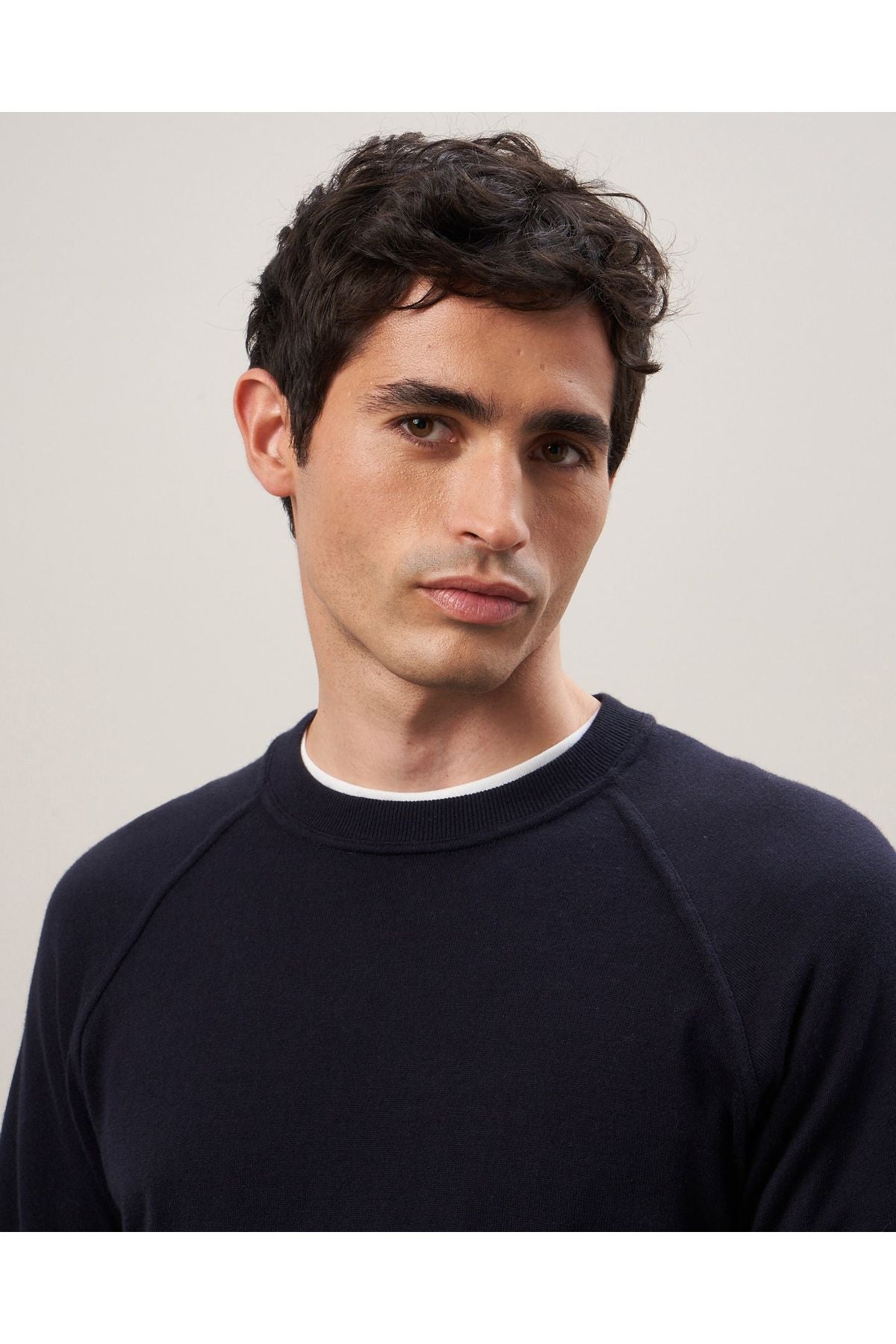 Pima Cotton & Cashmere Sweater - Navy - DUNE + SALT