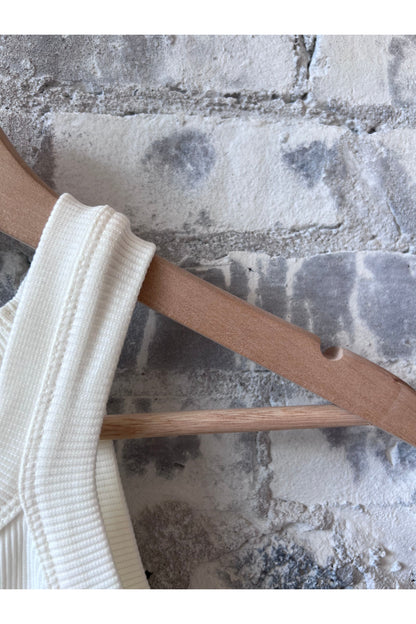 Cropped Racer Top - Ivory - DUNE + SALT