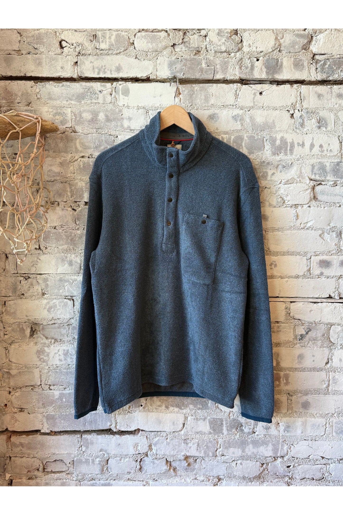 Terry Snap-Zip Mock - Cadet Navy - DUNE + SALT