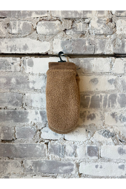 Emilia Wool Mitten - Camel/Light Brown