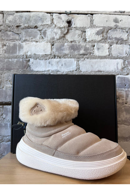 Fami Suede/Shearling Mid Boot - Light Brown - DUNE + SALT