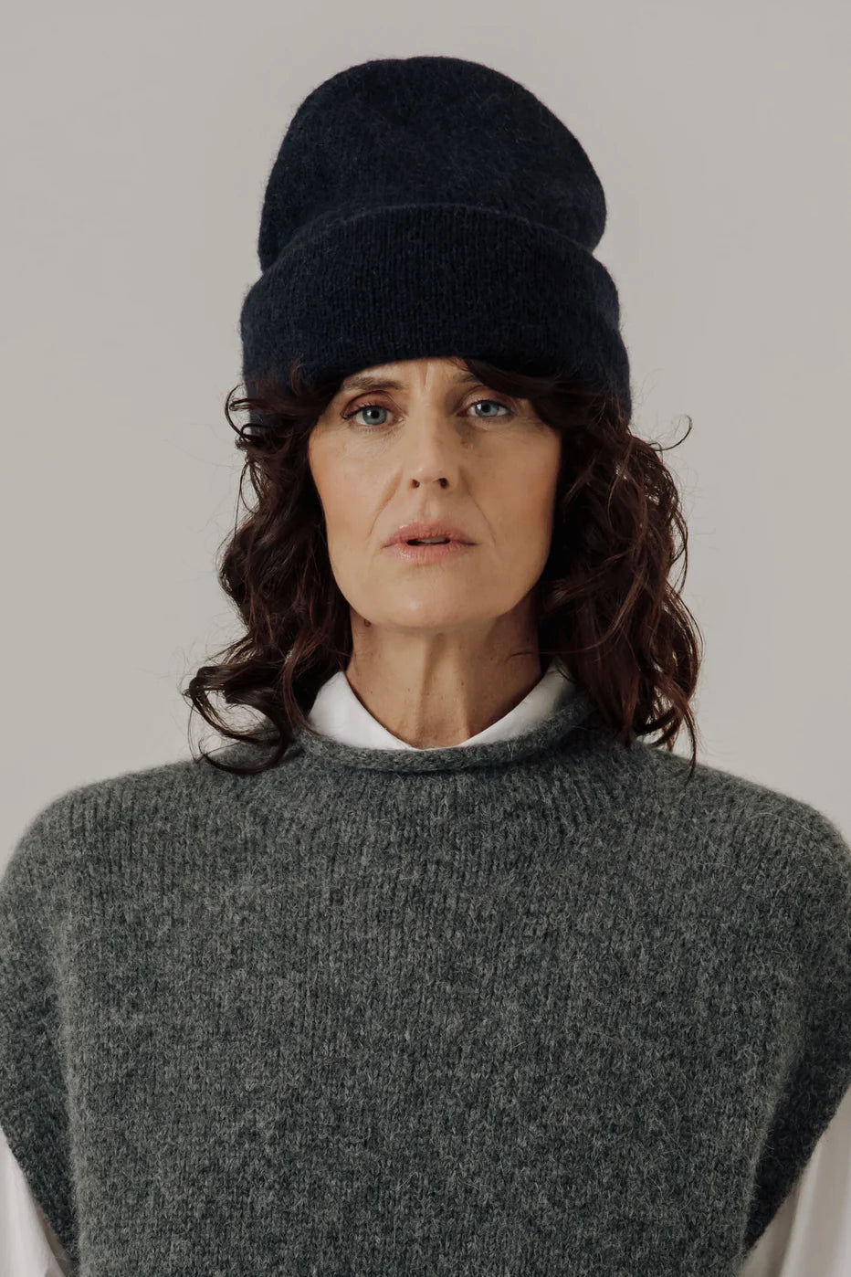 Baby Alpaca Andes Beanie - Dark Navy - DUNE + SALT