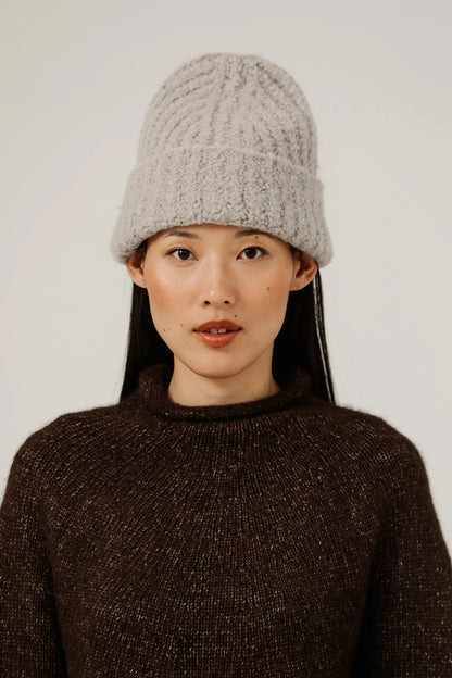 Colette Boucle Beanie - Mushroom - DUNE + SALT