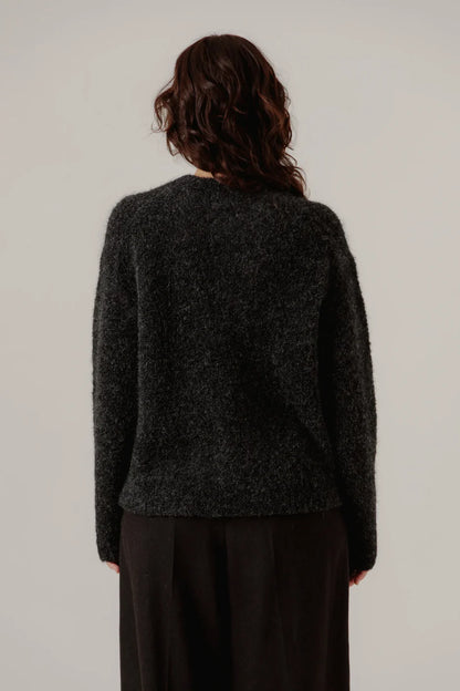 Colette Boucle Crewneck - Basalt - DUNE + SALT