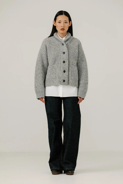 Oversized Shawl Cardigan - Chambray - DUNE + SALT