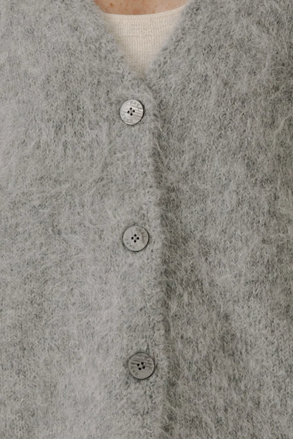 Suri Alpaca Cardigan - Grey - DUNE + SALT
