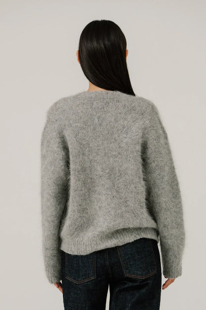 Suri Alpaca Cardigan - Grey - DUNE + SALT