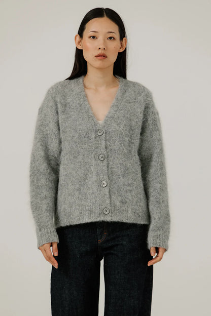 Suri Alpaca Cardigan - Grey - DUNE + SALT