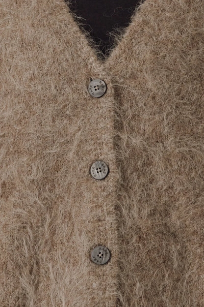Suri Alpaca Cardigan - Taupe - DUNE + SALT