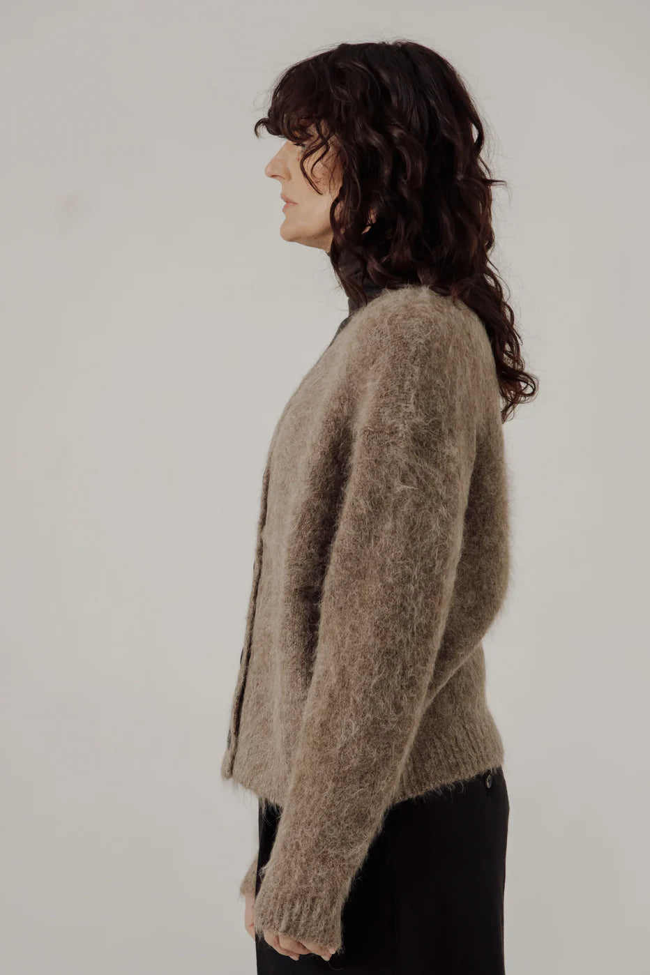 Suri Alpaca Cardigan - Taupe - DUNE + SALT