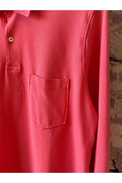 Cotton Piqué Rugby Polo - Faded Coral - DUNE + SALT