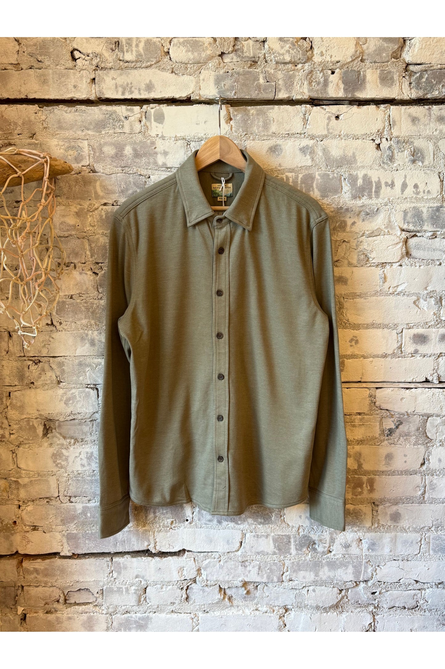 Pacifica Stretch Twill Shirt - Vetiver - DUNE + SALT