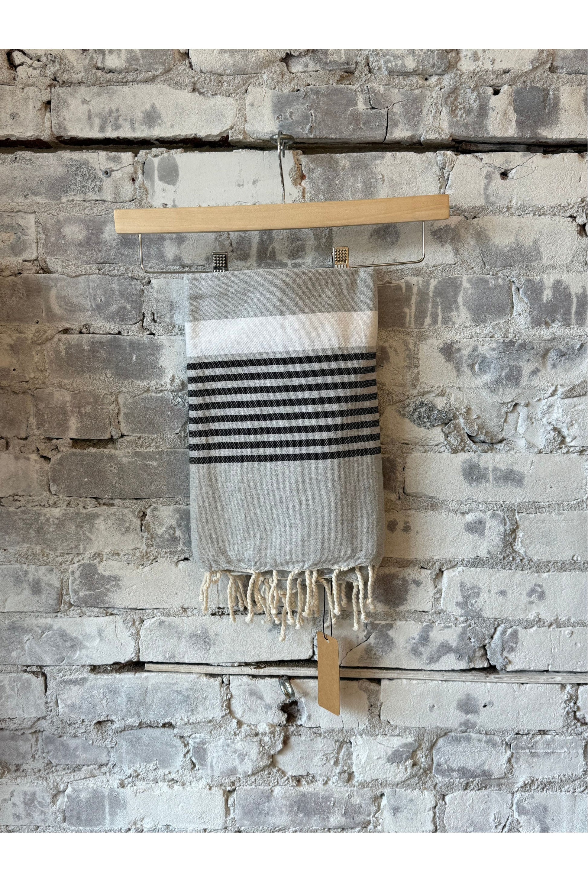 Beach Towel Sarong - Gray/Black - DUNE + SALT