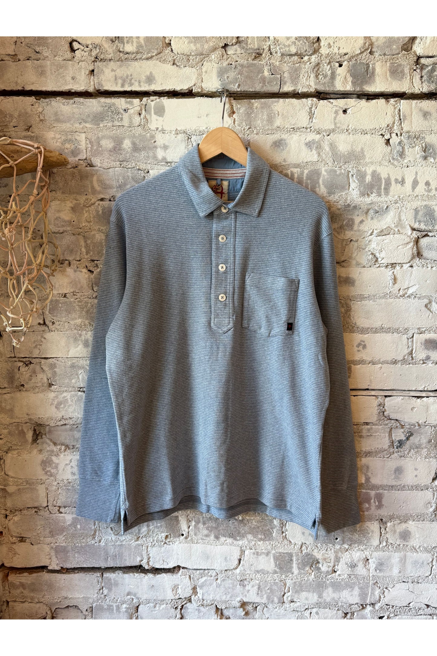 Mariner Polo - Sky Blue/White Stripe - DUNE + SALT