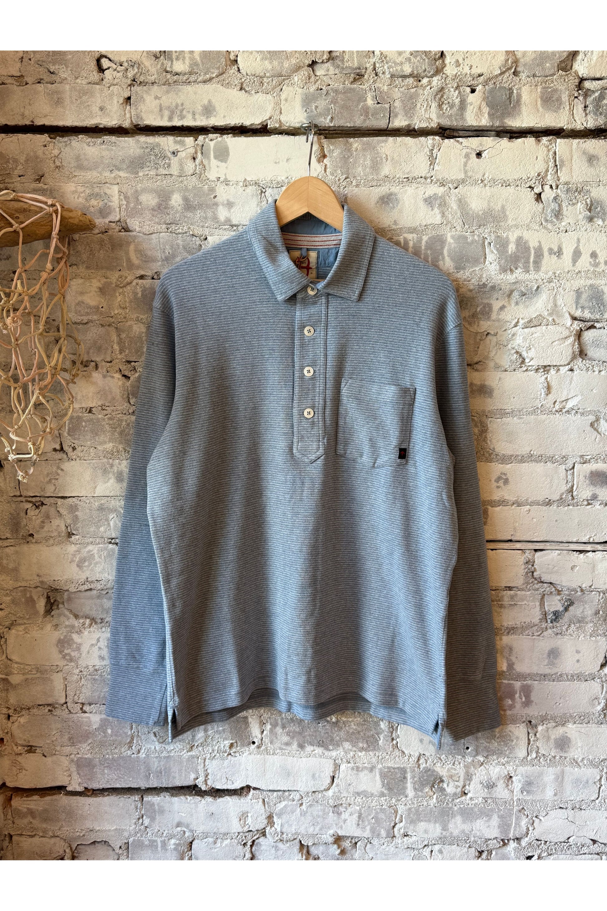 Mariner Polo - Sky Blue/White Stripe - DUNE + SALT