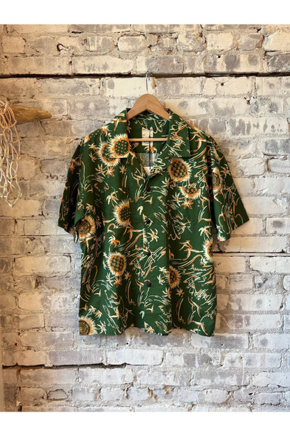 Aloha Shirt - Green Casa Print - DUNE + SALT