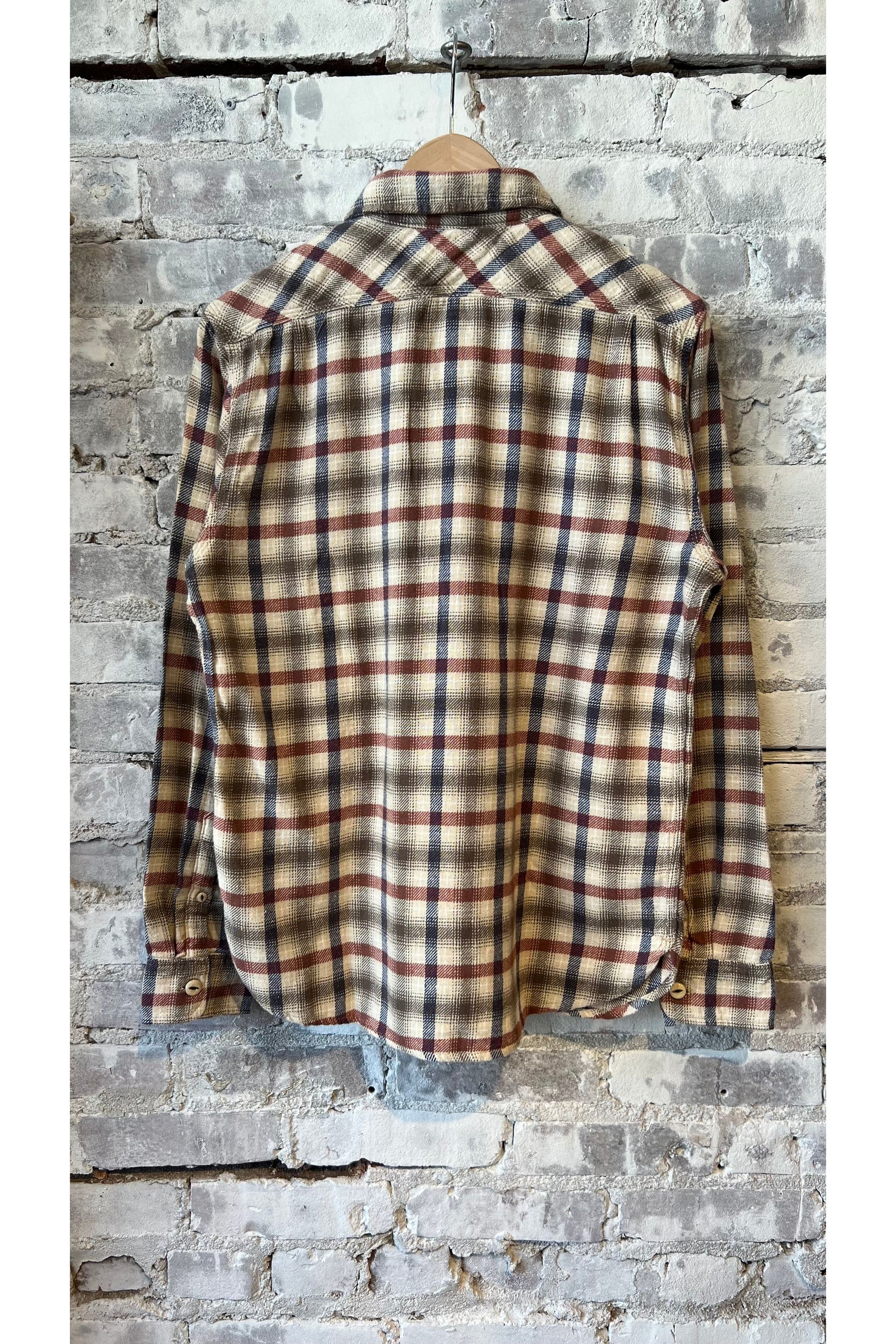 Jepson Woven Shirt - Cream Plaid - DUNE + SALT
